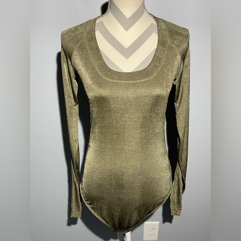 ALIX NYC Gold Long Sleeve Bodysuit